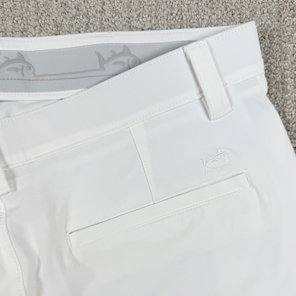 Southern Tide Mens 34 White 7" brrr Performance Stretch Golf Shorts